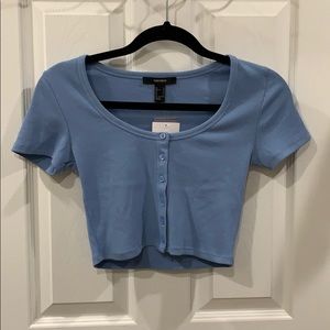 Blue crop top